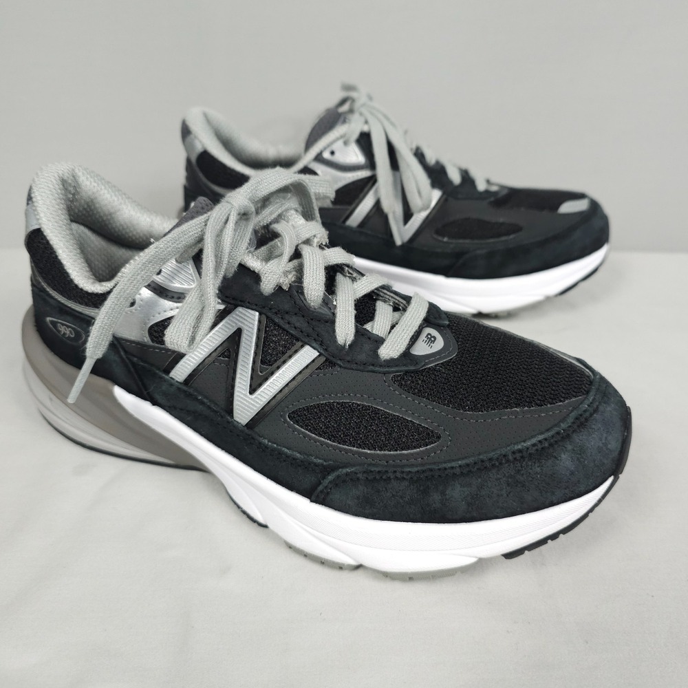 New Balance 990 V6 Shoes Women 8.5 D Wide Black Gray Suede Mesh Running Sneaker